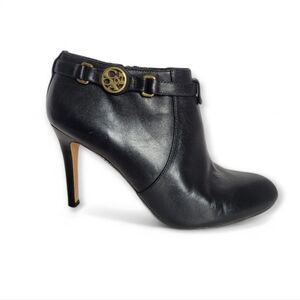 Coach Salene Leather Ankle Boots High Heel Black Size 7.5 B